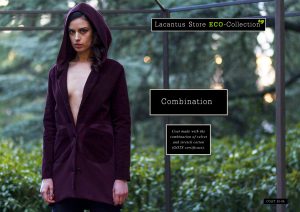 Coat made with the combination of velvet and stretch cotton