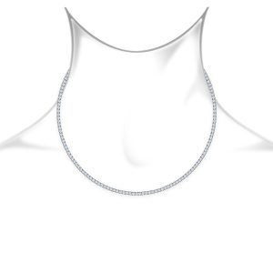 Classic Diamond Eternity Tennis Necklace (5.00 Carat Weight)