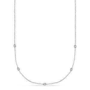 Diamond Station Necklace (1/8 Carat Weight)