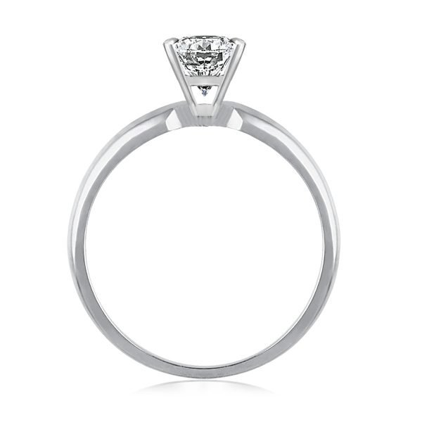 Four Prong Pre-Set Princess Diamond Solitaire Ring In 14K White Gold Diamond Grade Color - I Clarity - I1-cser7size3 (5)