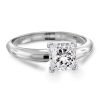 Four Prong Pre-Set Princess Diamond Solitaire Ring in Platinum Diamond Grade Color - G Clarity - VS2-cser9size1 (1)