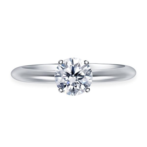 Four Prong Round Pre-Set Diamond Solitaire Ring In 14K White Yellow Gold Diamond Grade Color - I Clarity - I1-cser1size3 (6)
