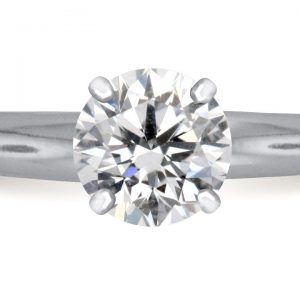 Four Prong Round Pre-Set Diamond Solitaire Ring In 18K Yellow or White Gold (1.00 Carat Weight)