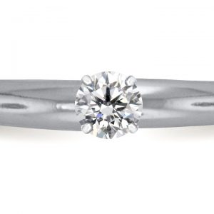 Four Prong Round Pre-Set Diamond Solitaire Ring In Platinum (1/4 Carat Weight)