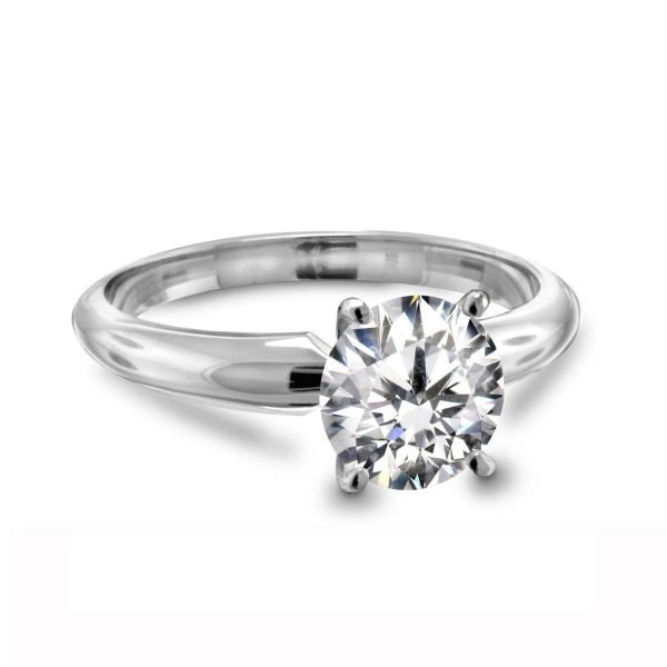 Four Prong Round Pre-Set Diamond Solitaire Ring in Platinum Diamond Grade Color - G Clarity - VS2-cser3size1 (2)