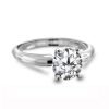 Four Prong Round Pre-Set Diamond Solitaire Ring in Platinum Diamond Grade Color - G Clarity - VS2-cser3size3 (1)