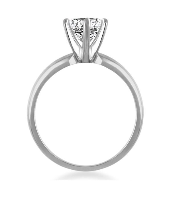 Six Prong Pre-Set Round Diamond Solitaire Ring In 14K White Gold Diamond Grade Color - I Clarity - I1-cser4size4 (3)