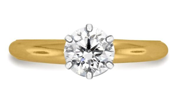 Six Prong Pre-Set Round Diamond Solitaire Ring In 14K White Gold Diamond Grade Color - I Clarity - I1-cser4size4 (6)