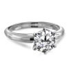 Six Prong Pre-Set Round Diamond Solitaire Ring In Platinum Diamond Grade Color - G Clarity - VS2-cser6size1 (1)