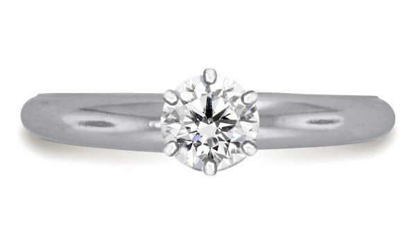 Six Prong Pre-Set Round Diamond Solitaire Ring In Platinum Diamond Grade Color - G Clarity - VS2-cser6size3 (1)