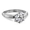 Six Prong Pre-Set Round Diamond Solitaire Ring In Platinum Diamond Grade Color - G Clarity - VS2-cser6size4 (2)