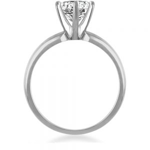 Six Prong Pre-Set Round Diamond Solitaire Ring In Platinum (1.00 Carat Weight)