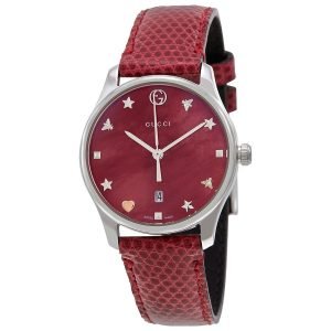 Authentic GUCCI CHERRY RED – G-Timeless Red Mother of Pearl Dial Ladies