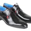 Paul Parkman Medallion Toe Black Derby Shoes