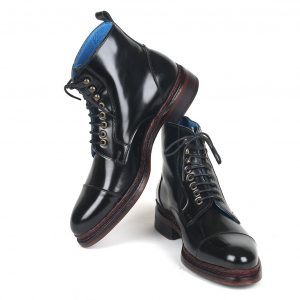 Paul Parkman Polished Leather Boots Black (ID#5075-BLK)