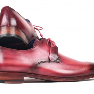 Paul Parkman Pink & Purple Hand-Painted Derby Shoes (ID#326-PNP)