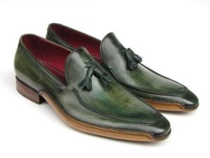 Paul Parkman Handsewn Tassel Loafer Green Shoes (ID#082-GREEN)
