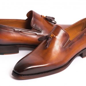 Paul Parkman Brown Goodyear Welted Tassel Loafers (ID#51TS-BRW)