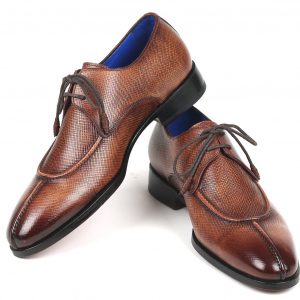 Paul Parkman Split Toe Men’s Brown Derby Shoes (ID#8871BRW)