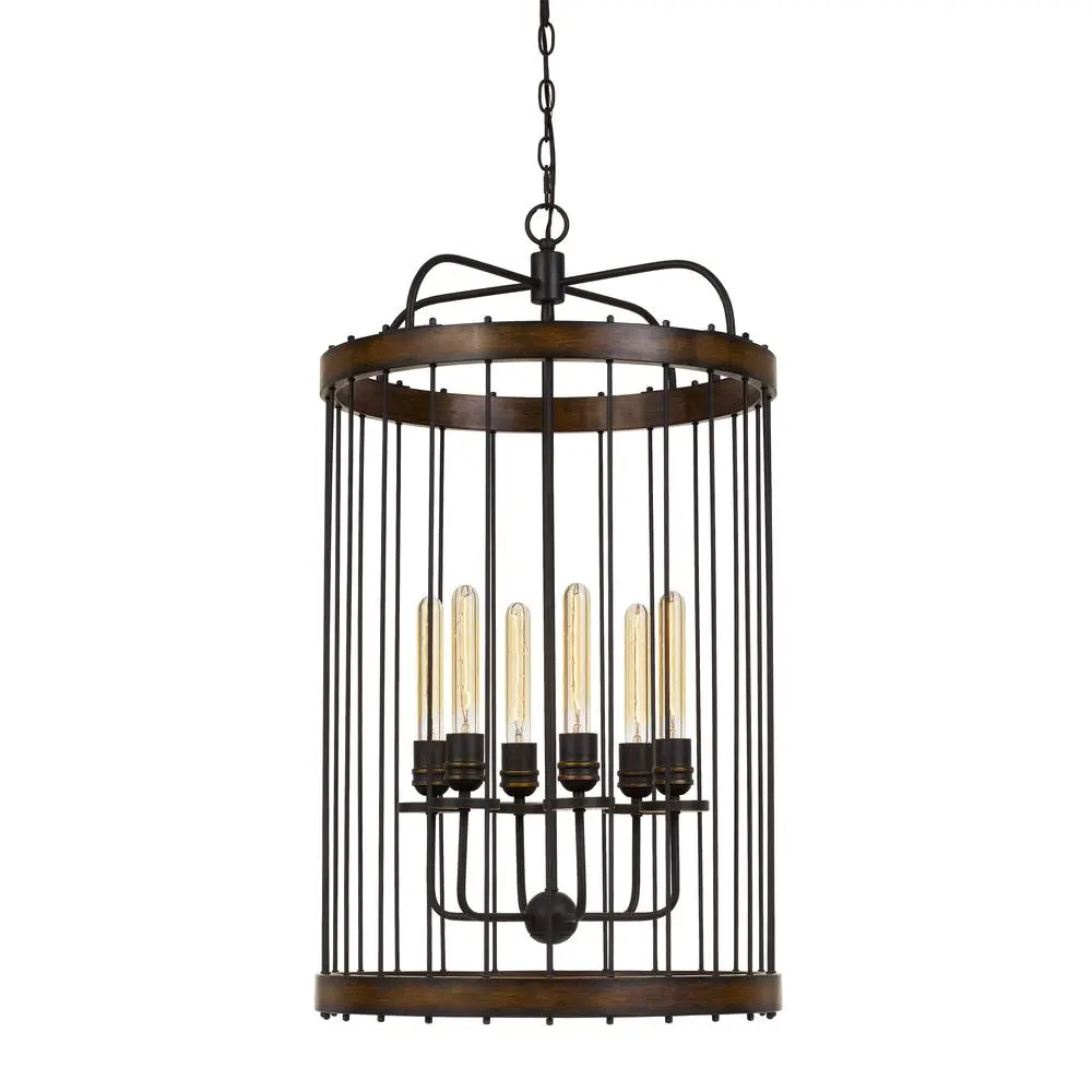 Cantania 60W X 6 Metal Pendant Fixture (Edison Bulbs Not Included)