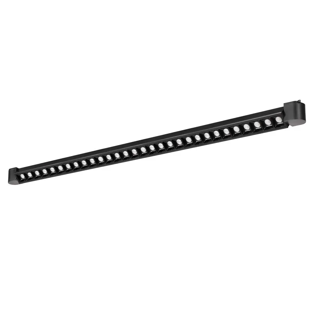 Dimmable integrated LED 60W, 3024 Lumen, 85 CRI, 3000K, 3 Wire Wall Wash Track Fixture, HT812LBK
