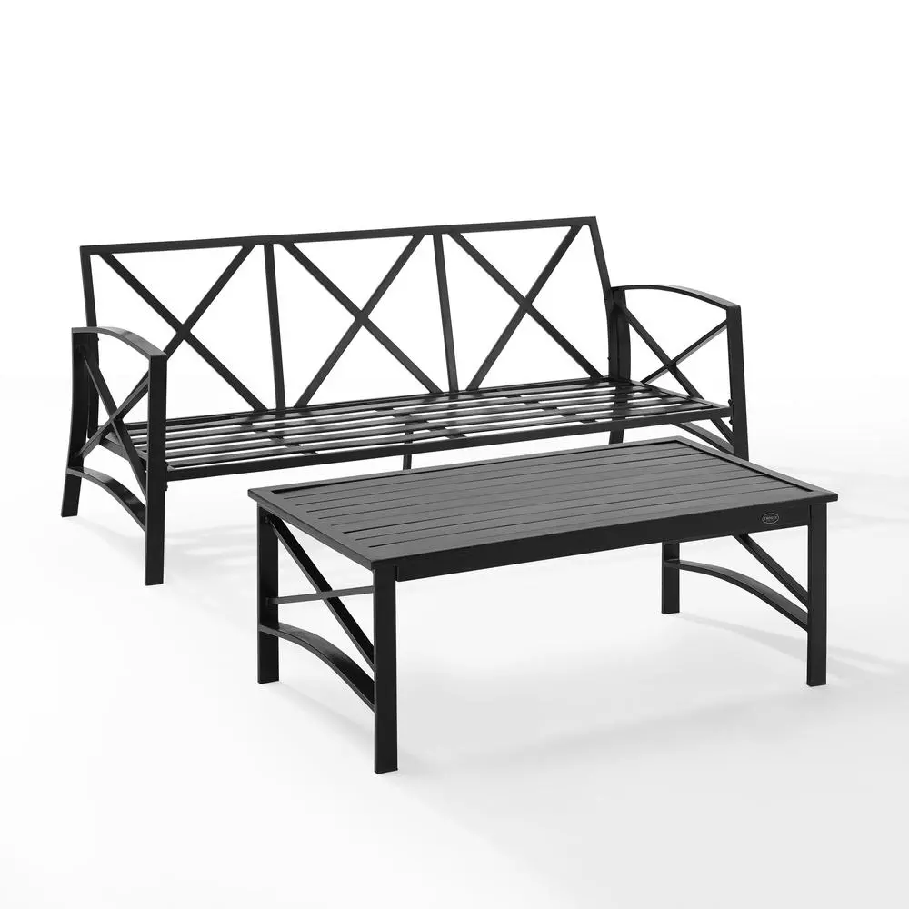 Kaplan 2Pc Outdoor Sofa Patio Furniture Set