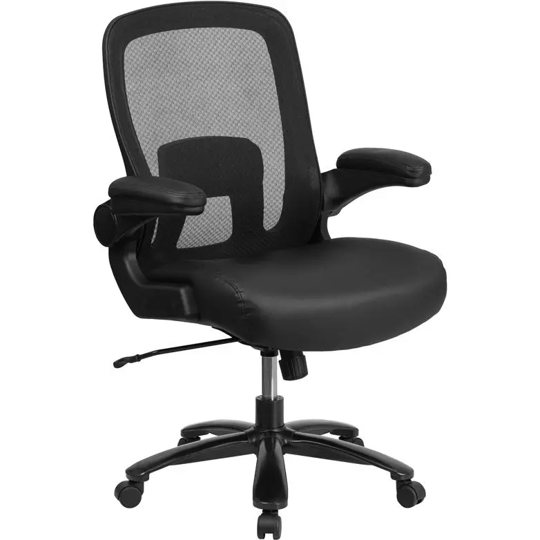 500 lb. Rated Black Mesh/Executive Office Chair with Adjustable Lumbar