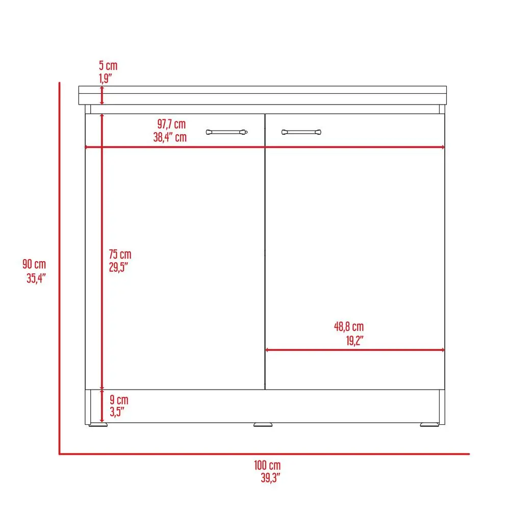 Dustin Free Standing Sink Cabinet White