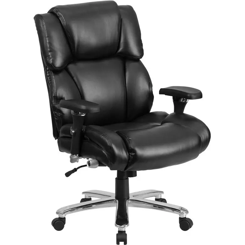 24/7 Intensive Use Big & Tall 400 lb. Rated Black Executive Lumbar Office Chair