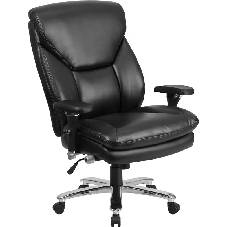 24/7 Intensive Use Big & Tall 400 lb. Rated Black Office Chair with Lumbar Knob