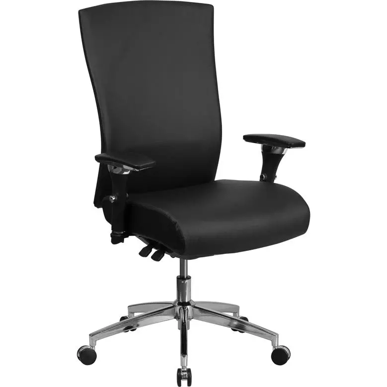 300 lb. Rated Black Multifunction Office Chair with Seat Slider