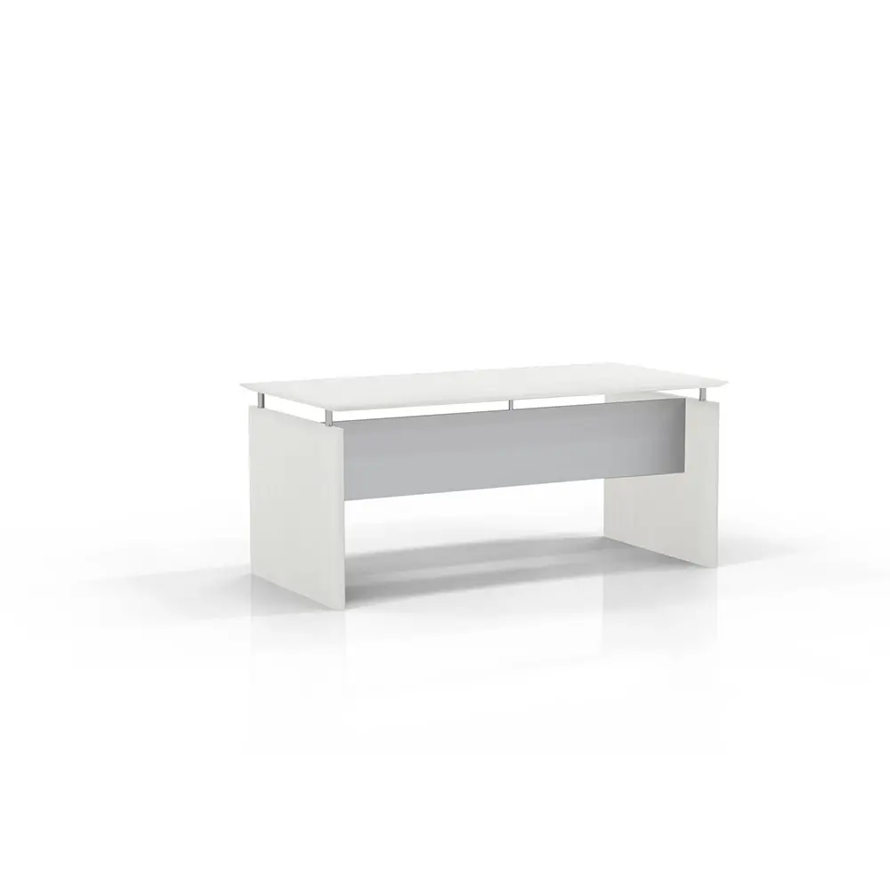 63" Rectangle Straight Desk, Textured Sea Salt
