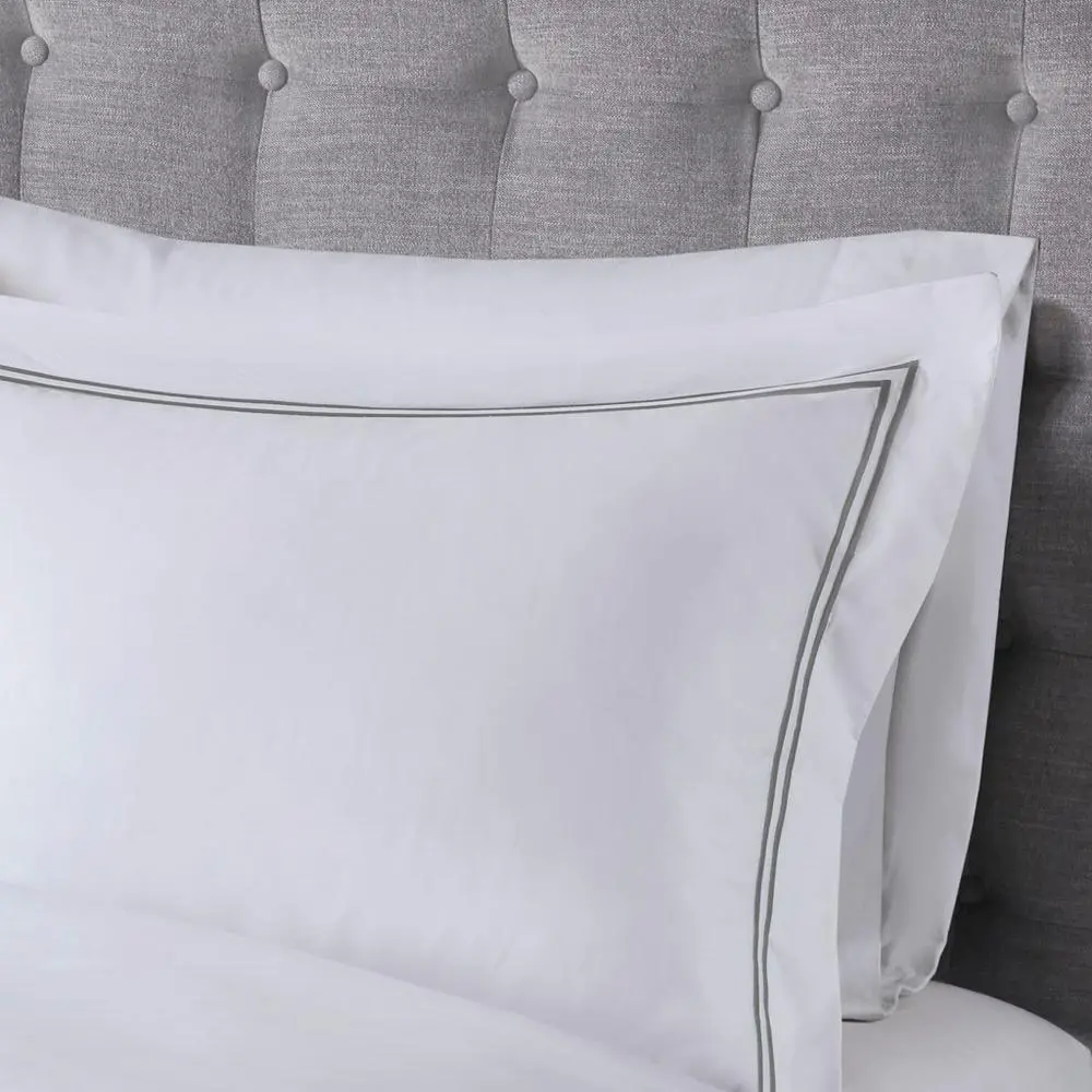 100% Cotton Sateen Embroidered Duvet Cover Set