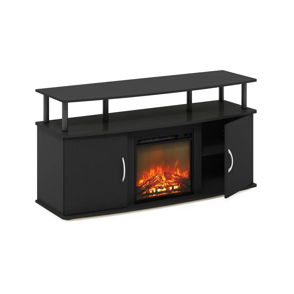 Fireplace Entertainment Center with Doors Storage Cabinet for TV up to 55 Inch