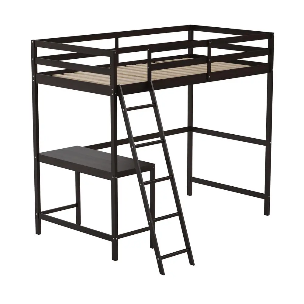Full Loft Bed Frame with Desk
