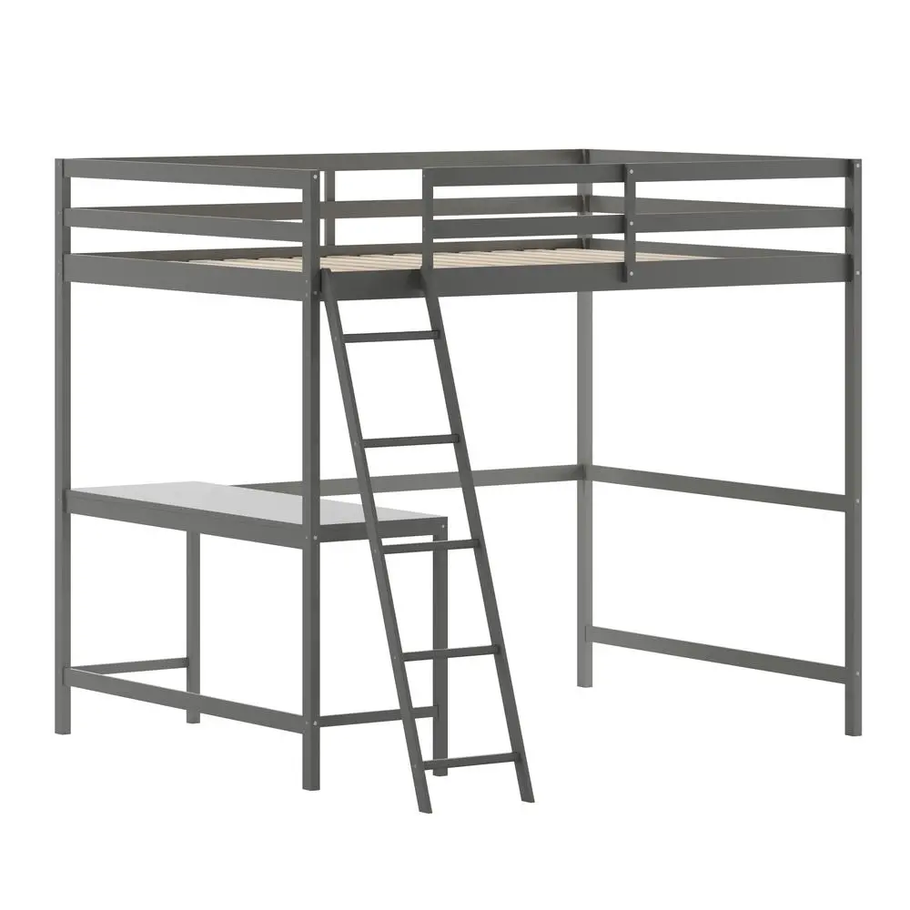 Twin Loft Bed Frame with Desk