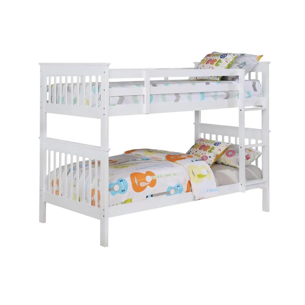 Chapman Wood Twin Over Twin Bunk Bed White