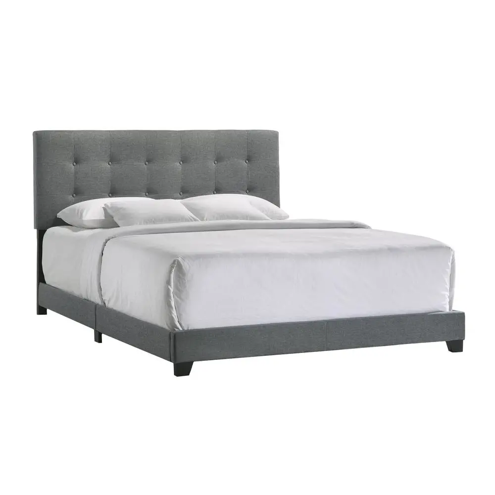 Addyson King UPH Bed in Addyson Gunmetal Fabric