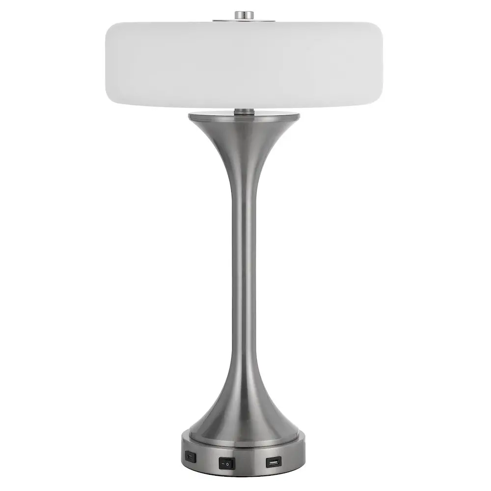 Espoo 25W X 3 Metal Desk/Table Lamp With Frosted Glass Shade