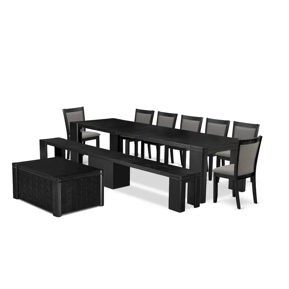 10-piece Dining Room Table Set a Rectangular Kitchen Table with a coffee Table
