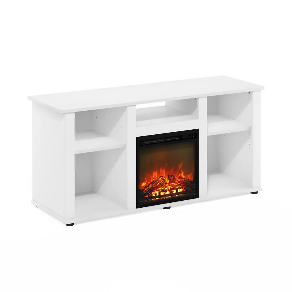 Fireplace TV Entertainment Center with Open Storage Compartment for TV up to 55"