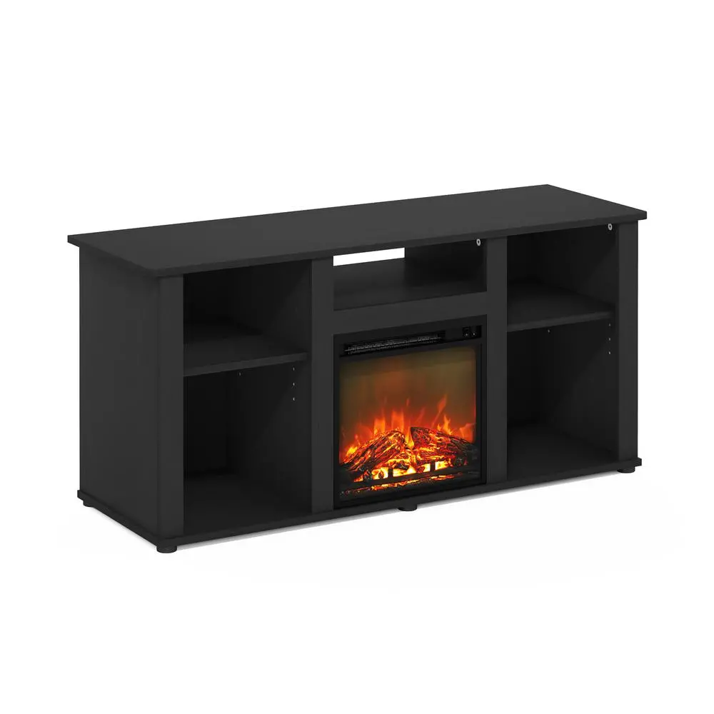 Fireplace TV Entertainment Center with Open Storage Compartment for TV up to 55"