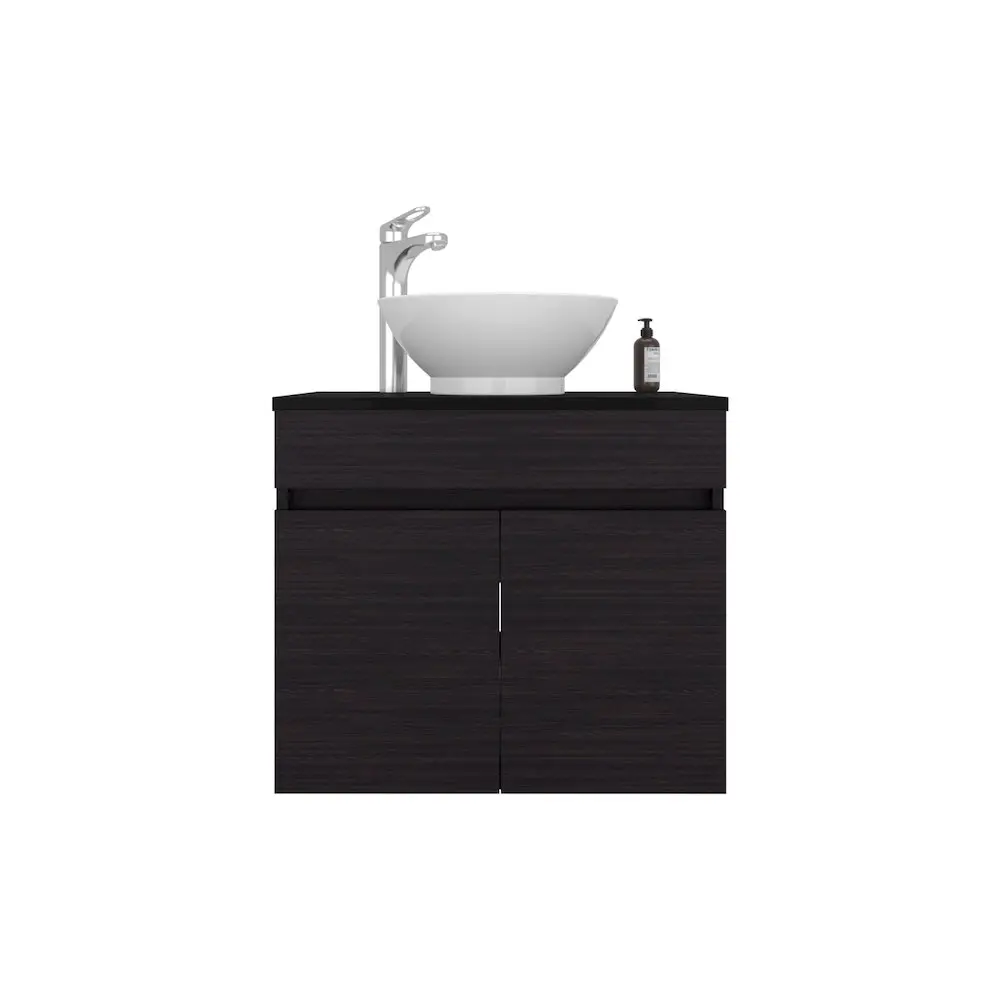 Capac Bathroom Vanity, 2 Doors, Black Wengue