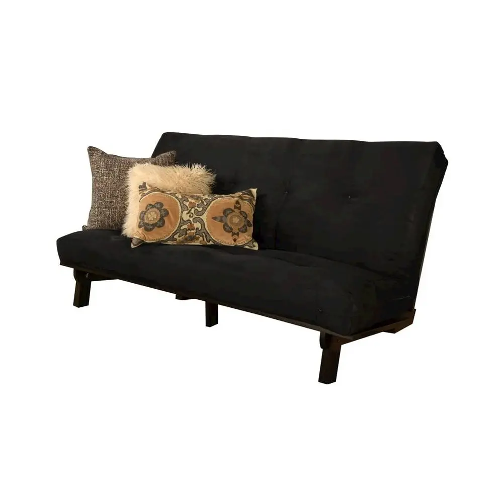Carson Frame-Java Finish-Suede Black Mattress